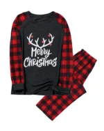 Pyjama de Noël Renne Noir/Rouge quadrillé pour la famille