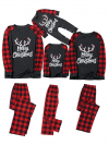 Pyjama de Noël Renne Noir/Rouge quadrillé pour la famille