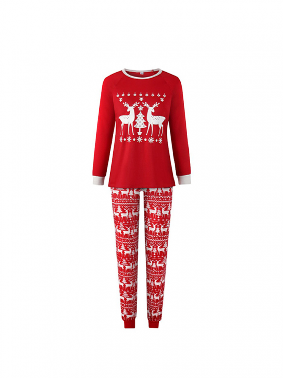 Pyjama de Noël Renne et Sapin Rouge pour la famille