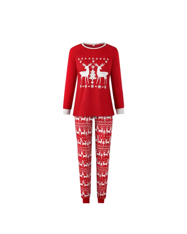 Pyjama de Noël Renne et Sapin Rouge pour la famille