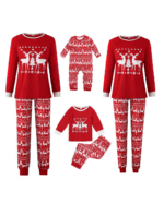 Pyjama de Noël Renne et Sapin Rouge pour la famille