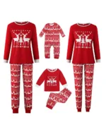 Pyjama de Noël Renne et Sapin Rouge pour la famille