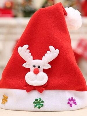 Bonnet De Noël LED (lot De 2) - Lumière Clignotante, 3 Modes, Motifs Flocons/rennes, Taille Adulte