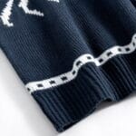 Pull de Noël Homme bleu rennes et flocons