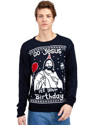 Pull de Noël Homme fun Jésus Anniversaire