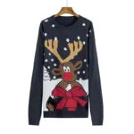 Pull de Noël Homme fun Renne tenant un Cadeau