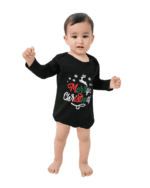 Pyjama de Noël imprimé Joyeux Noël, noir avec un renne volant