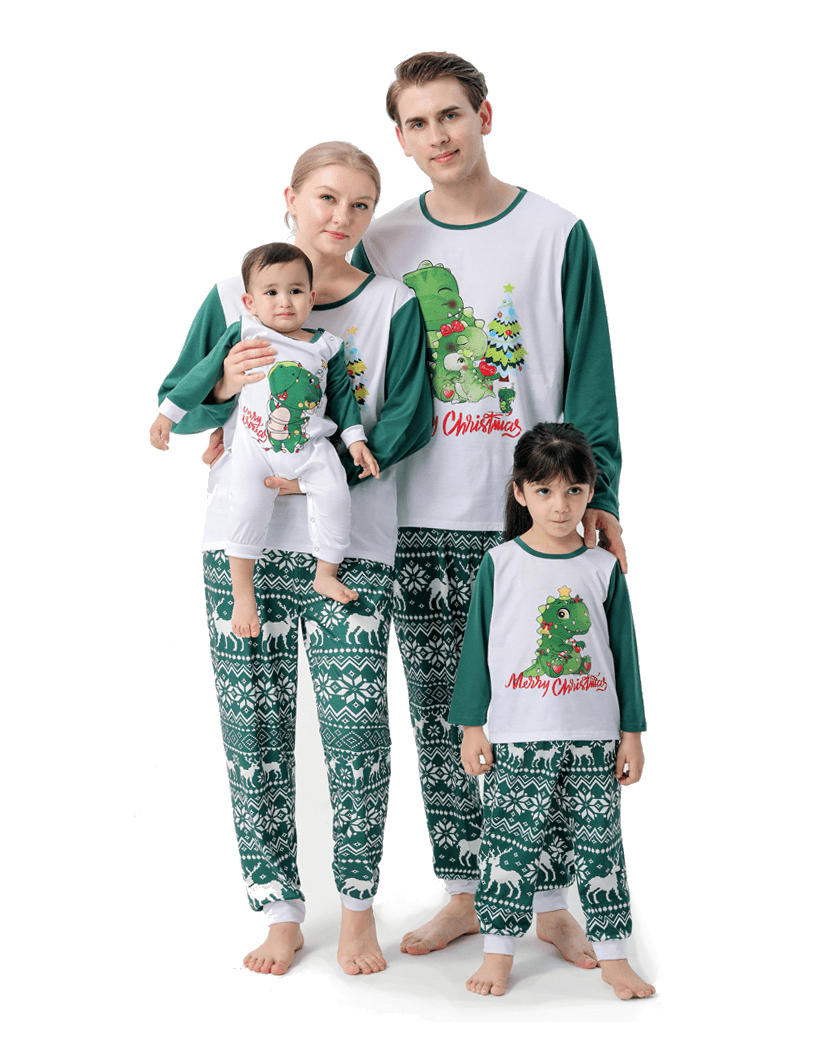 Pyjama Noël Famille Assorti - Ensemble Pyjama Père Noël Femme Homme Enfant Bébé Doux Et Confortable