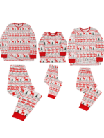 Pyjama de Noël style broderie motifs Rennes Sapins et Flocons