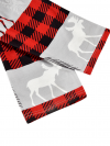 Pyjama de Noël Gris, Rouge, Noir à Carreaux motifs Caribou Ours et Sapins pour la famille