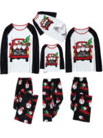 Pyjama de Noël Trio du Père Noël Taxi, noir et blanc