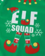 Pyjama de Noël à rayures vertes avec motif Elf Squad