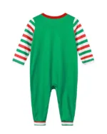 Pyjama de Noël à rayures vertes avec motif Elf Squad