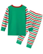Pyjama de Noël à rayures vertes avec motif Elf Squad