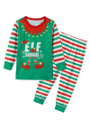 Pyjama de Noël à rayures vertes avec motif Elf Squad