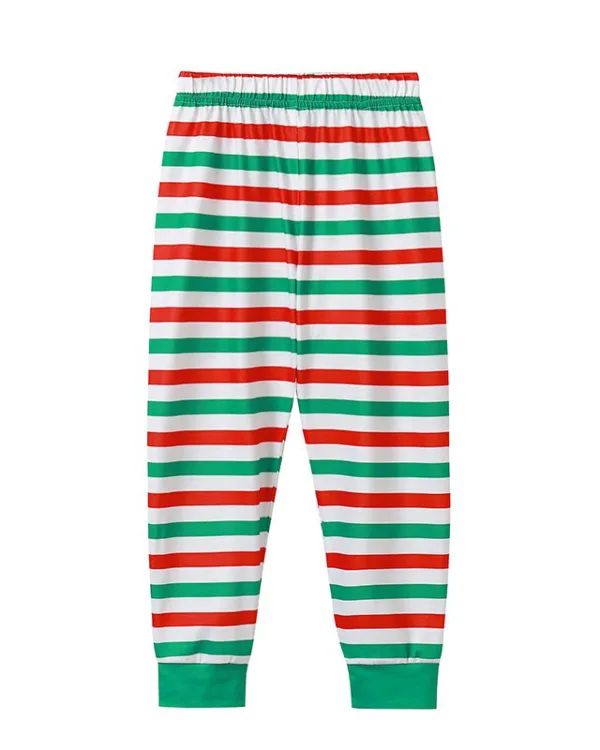 Pyjama de Noël à rayures vertes avec motif Elf Squad