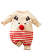 Pyjama de Noël bébé et nouveau-né petit renne mignon au nez rouge en 3D