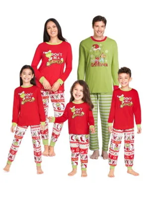 Pyjama familial de Noël Merry Grinchmas