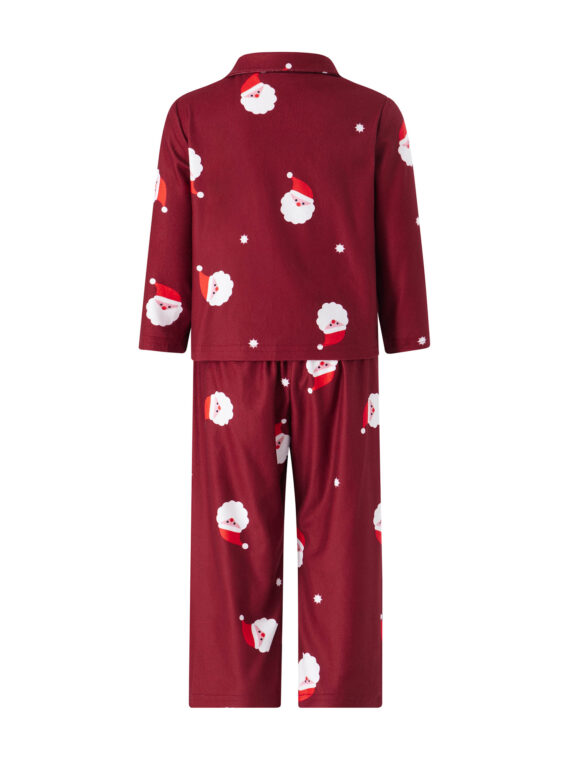Pyjama de Noël Tête de Père Noël bordeaux