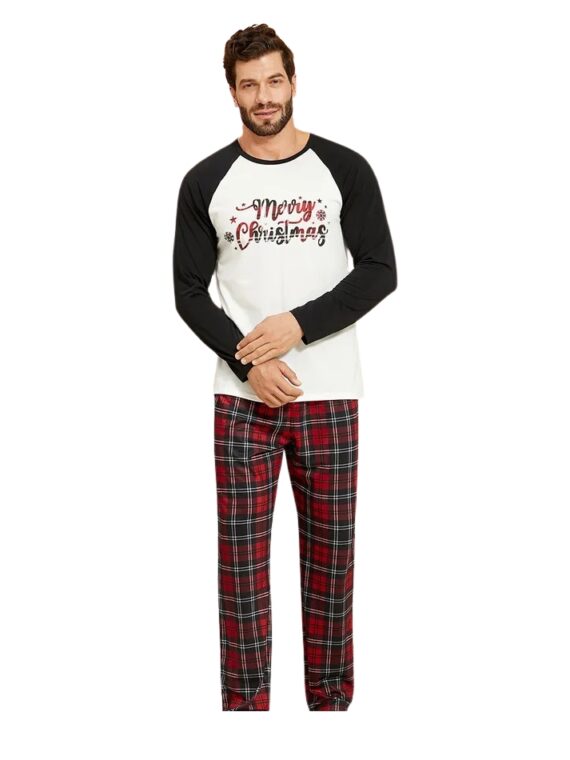 Pyjama de Noël Merry Christmas style Écossais