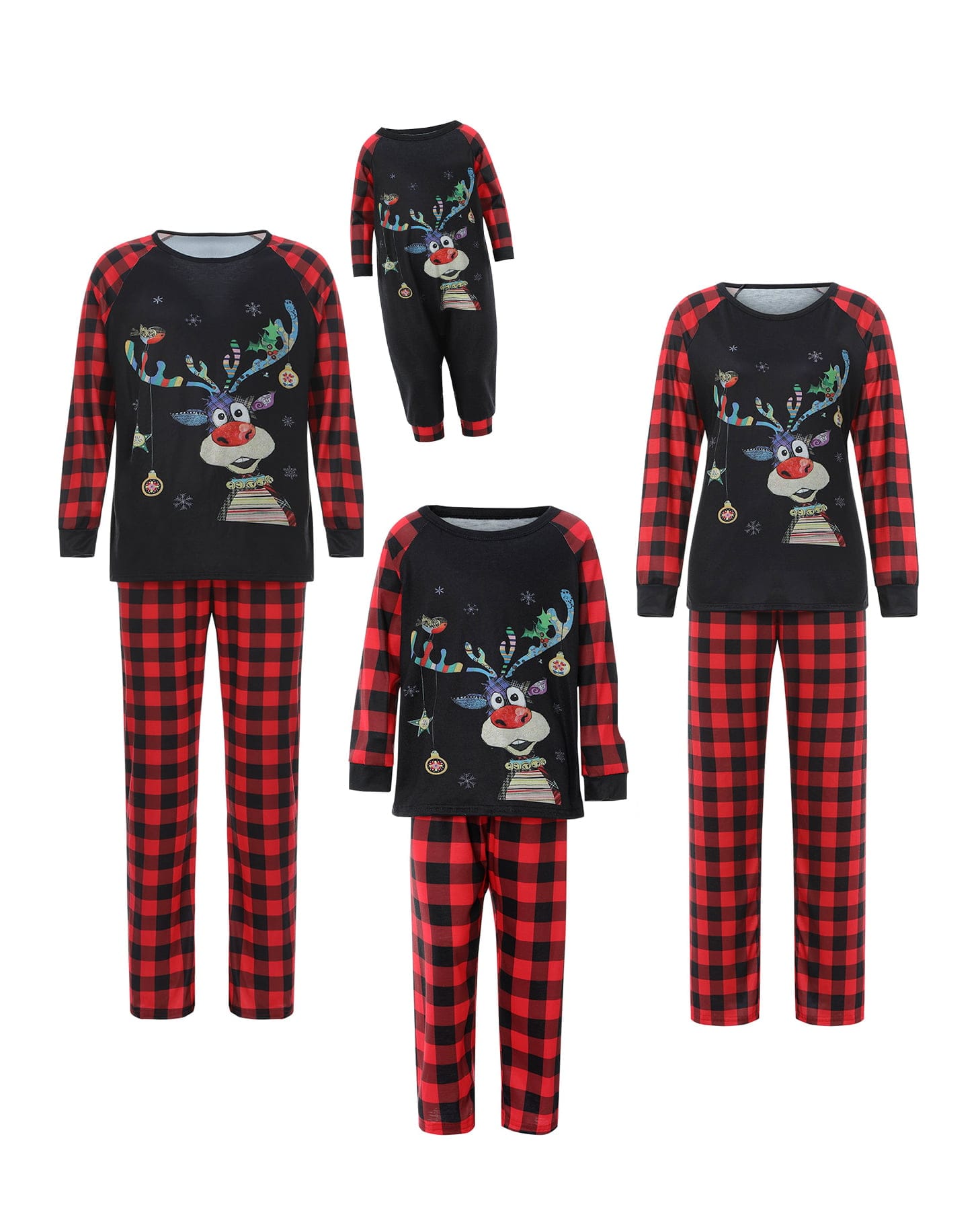 Pyjama-Noël-Famille, Hiver Chaud Pyjama Famille Noel Manches Longues Pyjama De Noël Pour Femme Rouge Ensembles De Pyjama Enfant Pyjama Famille Cotton Pyjama Assorti Couple Femme, Bleu, S