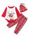 Pyjama de Noël d'un Joli Renne, Carreaux Écossais