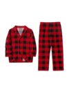 Pyjama de Noël Moderne à Carreaux rouge