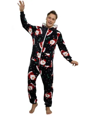 Combinaison de Noël motif Père Noël, Couples, Homme, Femme